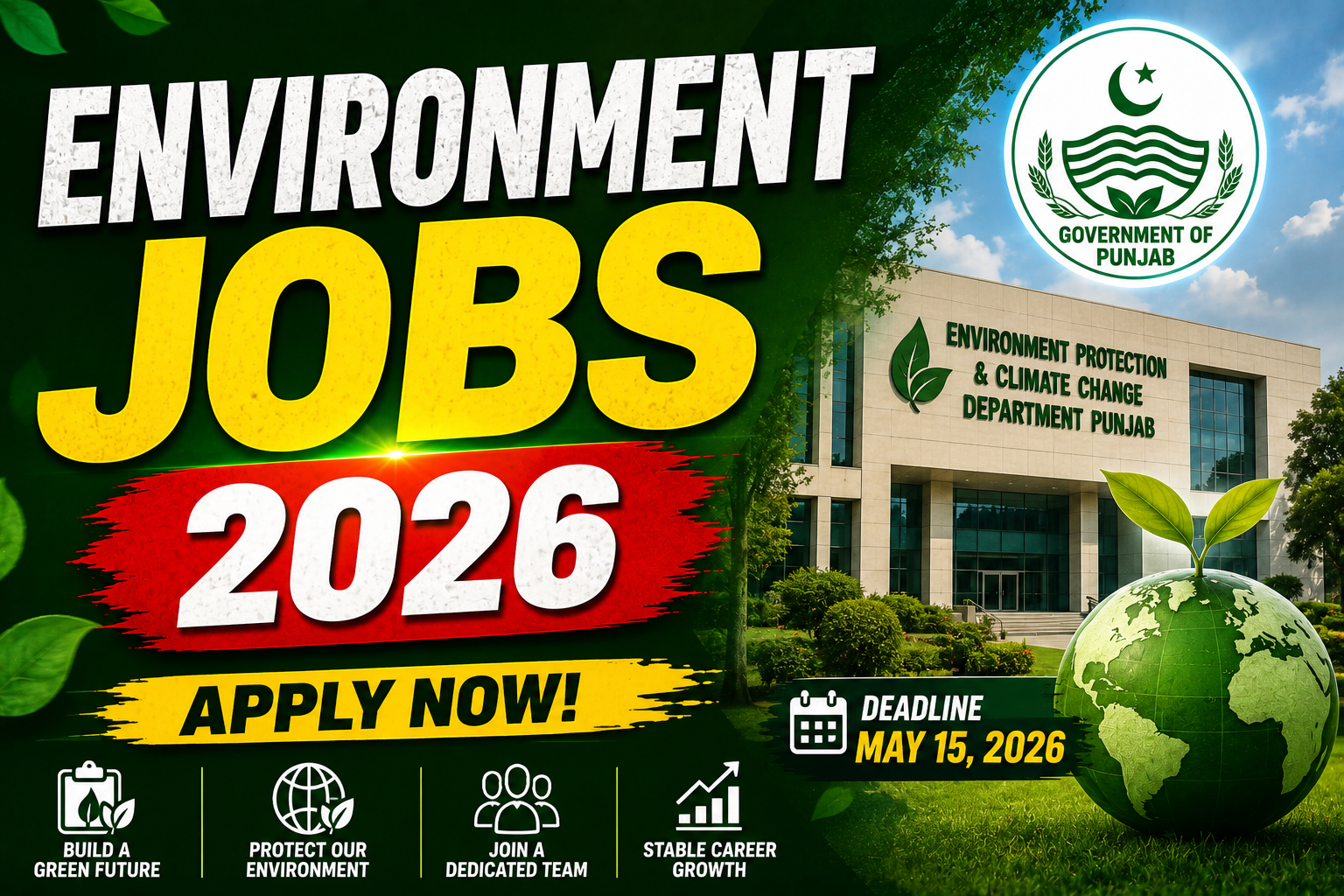 Environment and jobs recruitment poster