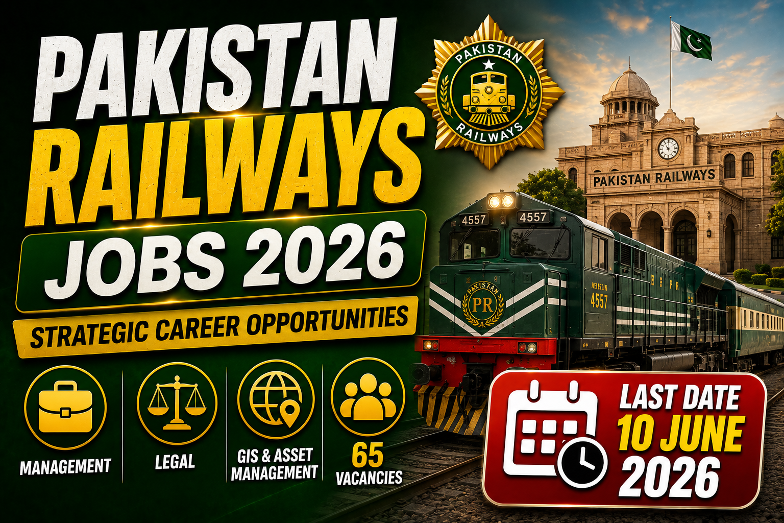Pakistan Railways recruitment 2026 poster
