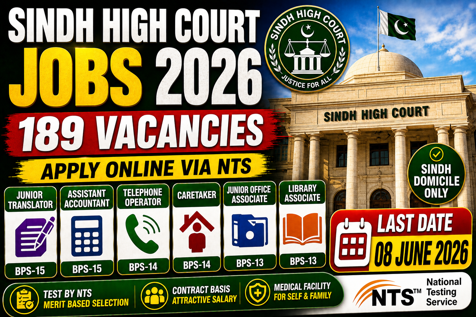Sindh High Court job vacancies 2026
