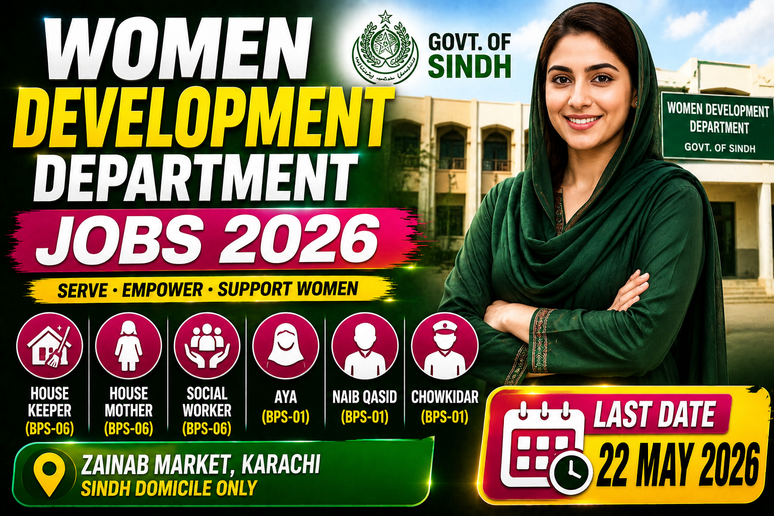 Women development department job opportunities
