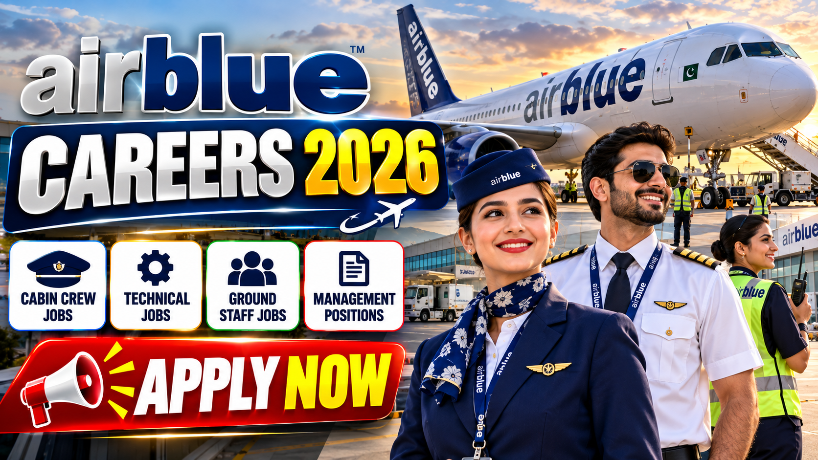 Airblue Careers 2026 Airport Recruitment Banner
