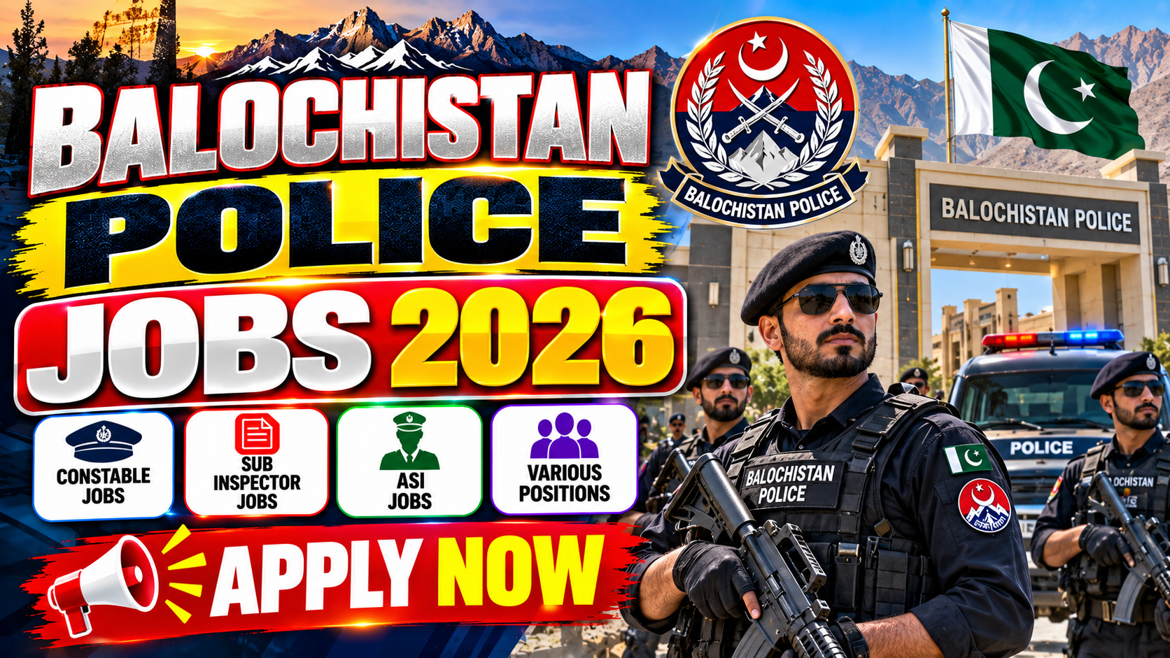 Balochistan Police Jobs 2026 Jobs Banner
