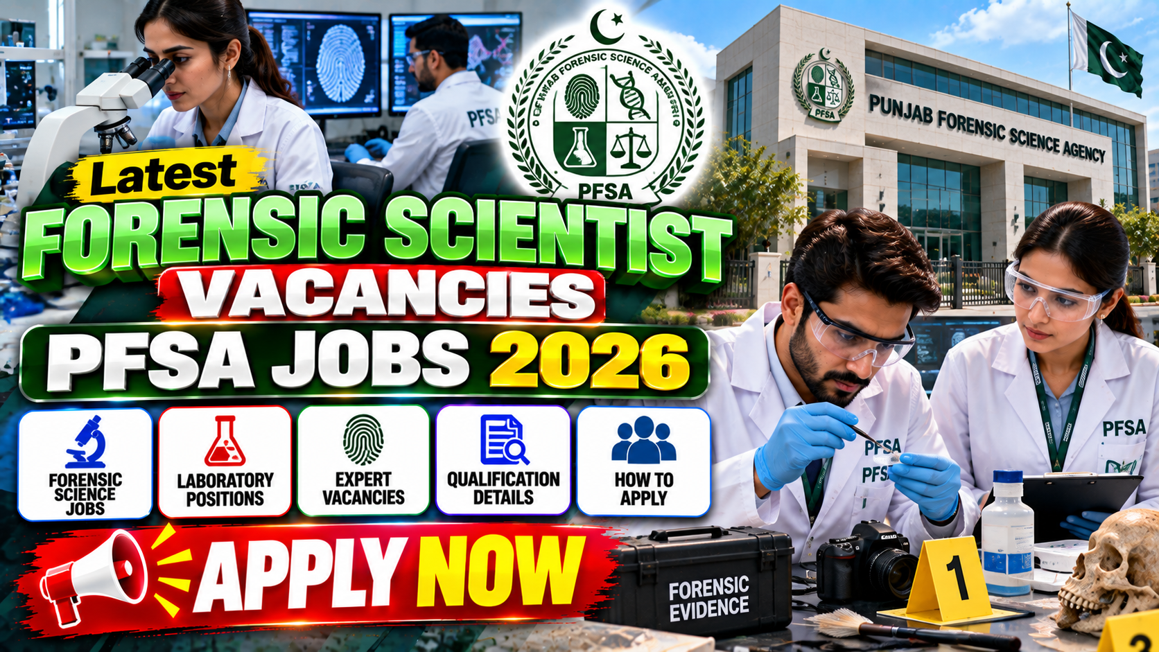 Punjab Forensic Science Agency Jobs 2026