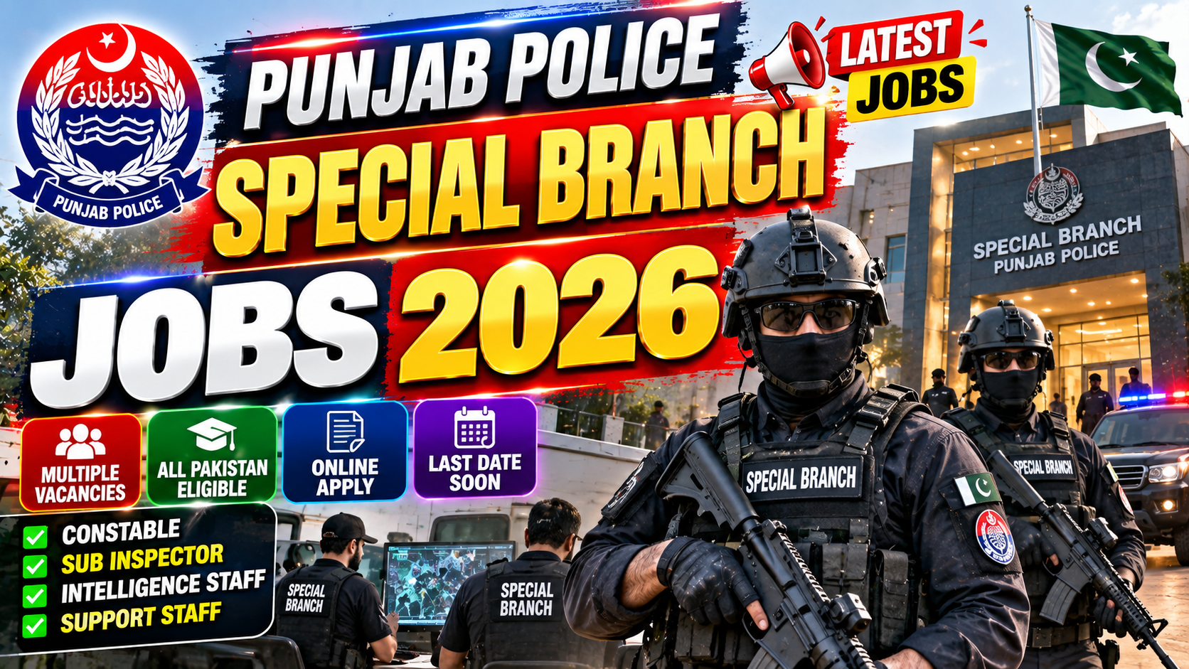 Punjab Police Special Branch Jobs 2026 PPSC JOBS